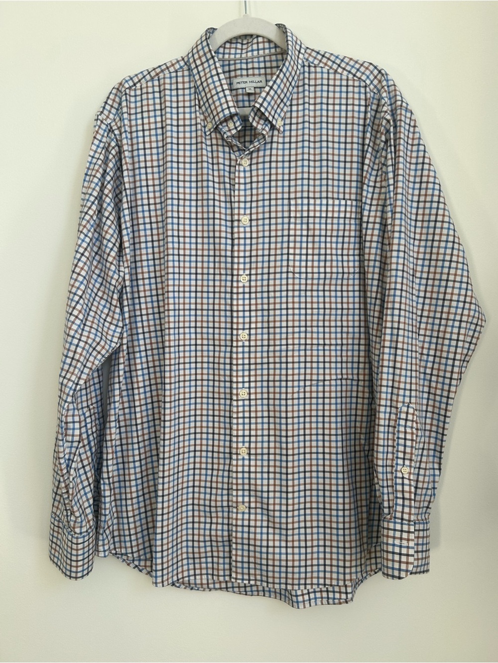 Peter Millar Plaid Button Down Shirt XL